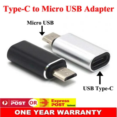 2x USB Type-C USB-C Female to Micro USB Male 5Pin Converter Adapter Connector AU - Image 1 of 4