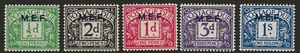 1942 Occupazioni MEF - Serie completa Segnatasse M.E.F. MH* - Picture 1 of 1