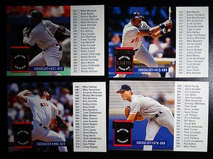 1994 Donruss Series 2 Unmarked Checklist Team Set of 4 Baseball Cards
