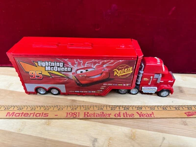 Disney Pixar Cars Lightning McQueen Mack SuperlinerTrailer Semirremolque Mattel 12" Foto 1 de 4