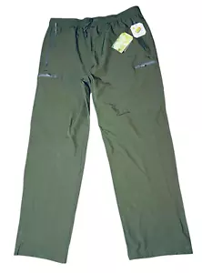 LIBIN Hiking Pants XL Women's Lightweight Army Green Waterproof Elastic Waist - Picture 1 of 13