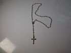St Joan Of Arc Catholic Rosary Prayer Faux Pearl Beads Gold Tone Crucifix
