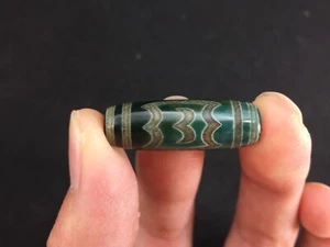 Rare Magic Power Tibetan Ritual Old Agate *bat* dZi Bead amulet y18 - Picture 1 of 6