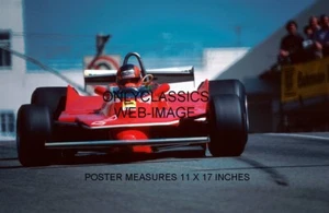 1980 GILLES VILENEUVE GRAND PRIX FORMULA ONE 11X17 PHOTO POSTER FERRARI RACING - Picture 1 of 1