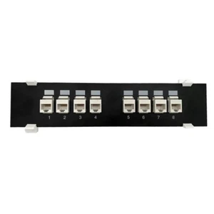 8 Ports Rj45 Cat6 Keystone Coupler Wall Mount Networking Bracket Network Coupler - Photo 1/8