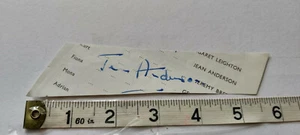 JEAN ANDERSON HAND SIGNED CARD + COA - MAKE US AN OFFER - Picture 1 of 1