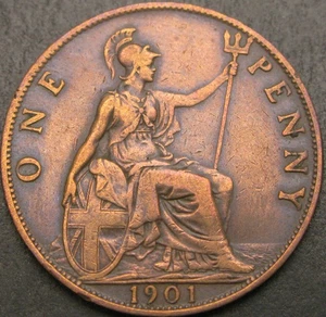 GREAT BRITAIN 1 Penny 1901 - Bronze - VF - 3343 ¤ - Picture 1 of 2