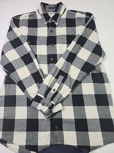 camicia duluth trading grande alta bottone magnetico bianco e nero - Foto 1 di 18