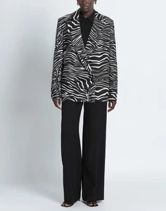 RRP€380 MANILA GRACE Blazer Jacket IT40 US4 UK8 S Zebra Print Made in Italy - Picture 1 of 5