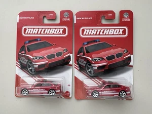 Matchbox 2025 Target Red Edition BMW M5 Police 5/6, Lot Of 2 - Picture 1 of 1