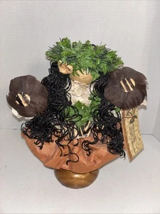 Bambole Kahiko Hula "Hawain Local Girl" fatte a mano, 10", etichetta - Foto 1 di 8