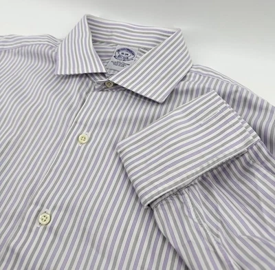 Brooks Brothers Regent French Cuff Slim Fit Button Up Shirt 16-34 Made In USA - Image 1 of 4