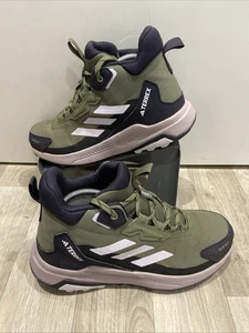 Botas Adidas Terrex Any Lander Mid Rain Rody Usadas Una Vez Caqui Lila Talla 7.5 Reino Unido - Imagen 1 de 8