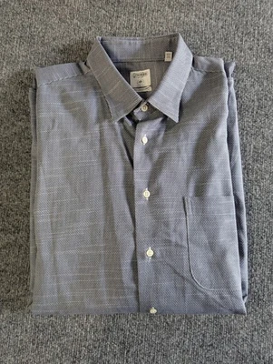 Gitman Bros Trim Fit Wingspan Dress Shirt Allen Edmonds Men's XL Blue Gray  - Image 1 of 4