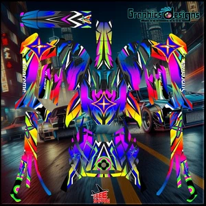 FREE SHIPPING CAN AM RYKER 600 900 2017-24 GRAPHIC KIT DECAL 12MIL G. MULTICOLOR - Bild 1 von 4