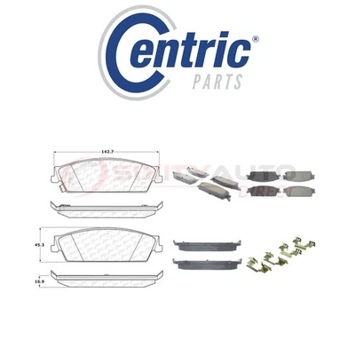 Centric Ceramic Disc Brake Pads w Shims for 2007-2013 Chevrolet Avalanche co Foto 1 de 4