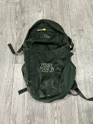 Mochila de día L.L.Bean Stowaway verde 20L senderismo Perry Mason Cast Crew Swag Foto 1 de 4