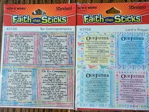 Stickerbögen Vintage 2005 "Das Vaterunser" und "Zehn Gebote"  - Bild 1 von 5