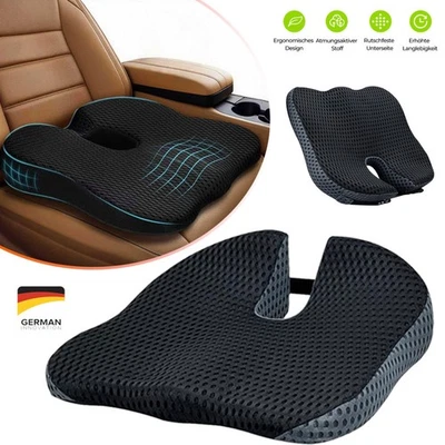 MARKENLOS Memory-Schaum Autositzkissen für Fahrkeil Fahrer Sitzerhöhung Bürostuhl Auflage