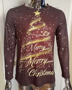 Camisa Mujer Navidad Manga Larga "Feliz Navidad" Talla M - Imagen 1 de 9