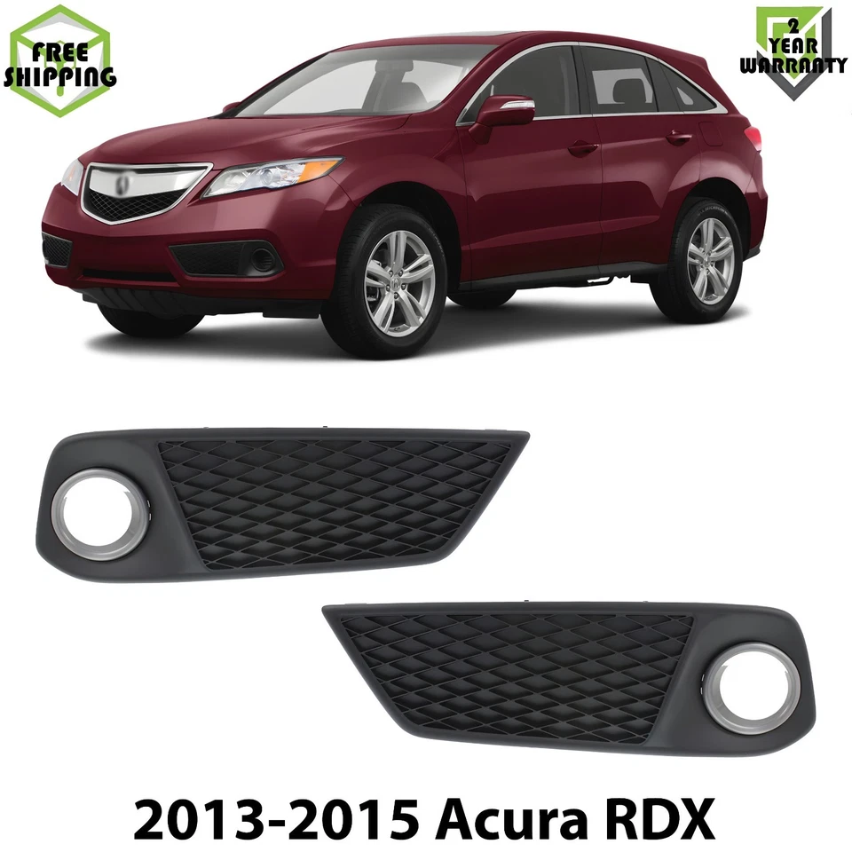 Front Fog Lights Cover Chrome & Primed Left & Right Side For 2013-2015 Acura RDX — 第 1/4 张图片