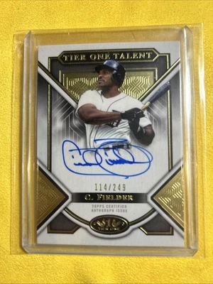 2023 Topps Tier One - Tier One Talent Autographs Cecil Fielder   - Image 1 of 2