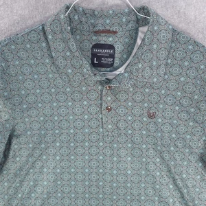 Camisa elástica Panhandle Performance Western geométrica mosaico azulejo para hombre grande - Imagen 1 de 15