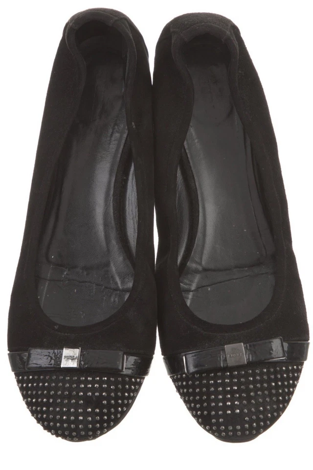 FURLA Mujer Gamuza Ballet Cristal Embellecido Pisos Talla 38/US8 Foto 1 de 4