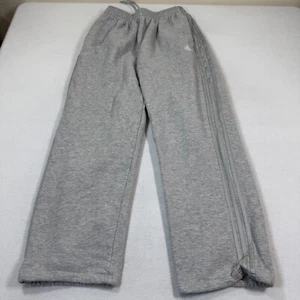Vintage Adidas grau Fleece Jogginghose Herren M 3 Streifen Trainingshose Kordelzug 90er y2k - Bild 1 von 11