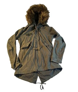 Alpha Industries Military Parka Mens Small Green Jacket Cotton Small - Picture 1 of 10
