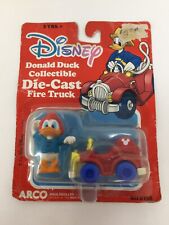 2 Vintage Mattel Disney 1985 Minnie Mouse Donald Duck Collectible Die-cast Cars
