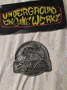 Harley Davidson Motorrad Biker Adler Eisenteile 80er NOS Vintage Gürtelschnalle - Bild 1 von 4