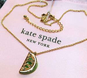 NWT kate spade Out of Office Lime Mini Pendant Green New with Dust bag