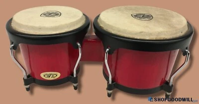Bongos rojos de percusión cósmica de LP percusión latina con pieles de cuero crudo de 8,25" y 7" Foto 1 de 4
