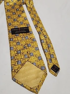 Robert Talbott Best of Class Nordstrom Silk Neck Tie Gold Brown Blue  - Picture 1 of 10