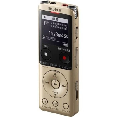 Sony ICD-UX570F Gold 4GB 4G Digital Voice Recorder MP3 Mic Expandable New - Image 1 of 4