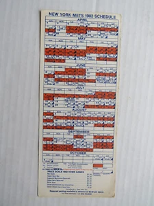 1982 New York Mets Pocket Schedule by Budweiser - Picture 1 of 4