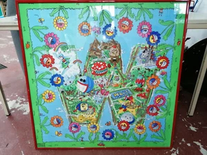 Walter Van Beirendonck / W< / W.&L.T. / Vintage - Seidentuch im Rahmen - Rar! - Bild 1 von 3