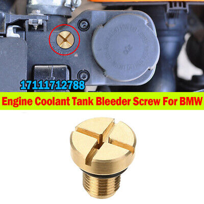 Radiator Coolant System Expansion Tank Bleed Screw Gold Fit BMW #17111712788 • 7.56€