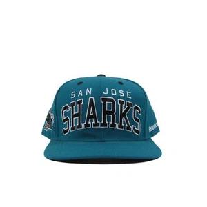 San Jose Sharks Arch Font Snapback Hat Hockey NHL Reebok - Picture 1 of 5