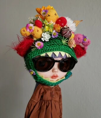 Gafas de sol negras con montura redonda para muñeca Blythe Foto 1 de 3