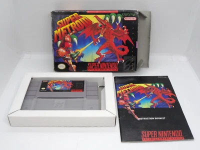 Complete ~ Super Metroid (Super Nintendo, SNES, 1994) cib no inserts see photo's - Image 1 of 4