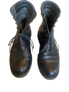 Robert Clergerie Paris women's black leather ankle tie boots, Size: 38.5 - Picture 1 of 8