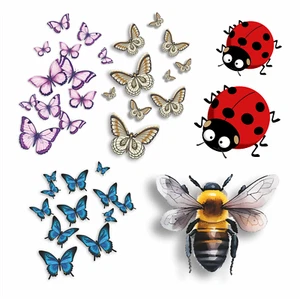 Butterfly Vinyl Sticker Decals Bee Graphics Peel & Stick Wall Cup Mug Car Jug - Picture 1 of 31