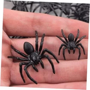 100 PCS Realistic Plastic Spiders Fake Spiders 3 Sizes Black Small Spider Fun - Picture 1 of 7