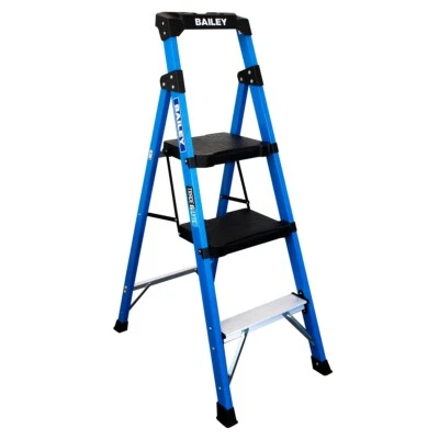 BAILEY TradeLyte Industrial Fibreglass Twin Platform Ladder 3 Step 0.86m FS14042 - image 1 of 2