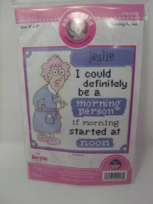 Janlynn Tía Ácido PERSONA DE LA MAÑANA Kit Punto de Cruz Contado 8" x 8"  Foto 1 de 3