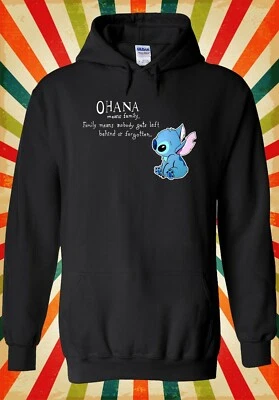 Ohana Stitch Means Family Funny Genial Hombres Mujeres Unisex Top Sudadera con Capucha Sudadera 1766 Foto 1 de 4
