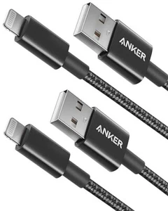 Anker iPhone Charger Cable 2 Pack 3.3ft Premium Nylon USB A Cable iPhone Charge - Zdjęcie 1 z 4