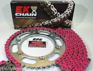 Kit de cadena y piñones rosa CBR250R 2011-13 EK Japón anillo X fabricante de equipos originales, control de calidad o Fwy - Imagen 1 de 6